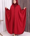 Kapüşonlu Ayrobin Pelerin 70021 Bordo