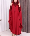 Kapüşonlu Ayrobin Pelerin 70021 Bordo
