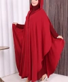 Kapüşonlu Ayrobin Pelerin 70021 Bordo