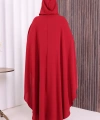 Kapüşonlu Ayrobin Pelerin 70021 Bordo