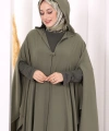 Kapüşonlu Ayrobin Pelerin 70021 Haki
