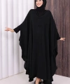Kapüşonlu Ayrobin Pelerin 70021 Siyah