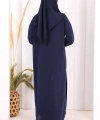 Keten Düğmeli Tunik Pantolon Takım 8015 Lacivert