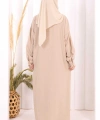 Keten Düğmeli Tunik Pantolon Takım 8015 Vizon