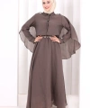Kloş Etek Tunik Takım 8028 Duman