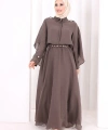 Kloş Etek Tunik Takım 8028 Duman