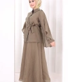 Kloş Etek Tunik Takım 8028 Haki