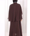 Kloş Etek Tunik Takım 8028 Kahverengi