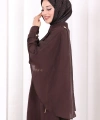 Kloş Etek Tunik Takım 8028 Kahverengi