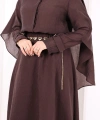 Kloş Etek Tunik Takım 8028 Kahverengi