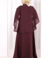 Kloş Etek Tunik Takım 8028 Mürdüm