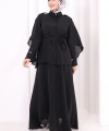 Kloş Etek Tunik Takım 8028 Siyah