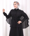 Kloş Etek Tunik Takım 8028 Siyah