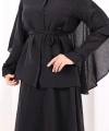 Kloş Etek Tunik Takım 8028 Siyah