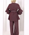 Koldan Fırfır Detay İkili Takım 8025 Bordo