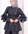 Koldan Fırfır Detay İkili Takım 8025 Lacivert