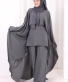 Kolyeli Tunik Pantolon Takım 8026 Antrasit