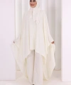 Kolyeli Tunik Pantolon Takım 8026 Ekru