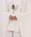 Kolyeli Tunik Pantolon Takım 8026 Ekru