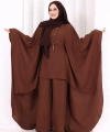 Kolyeli Tunik Pantolon Takım 8026 Kahverengi