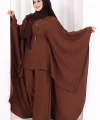 Kolyeli Tunik Pantolon Takım 8026 Kahverengi