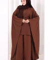 Kolyeli Tunik Pantolon Takım 8026 Kahverengi
