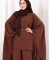 Kolyeli Tunik Pantolon Takım 8026 Kahverengi