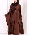 Kolyeli Tunik Pantolon Takım 8026 Kahverengi