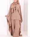 Kolyeli Tunik Pantolon Takım 8026 Somon