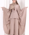Kolyeli Tunik Pantolon Takım 8026 Vizon
