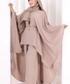 Kolyeli Tunik Pantolon Takım 8026 Vizon
