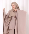Kolyeli Tunik Pantolon Takım 8026 Vizon