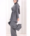 Kolyeli Tunik Pantolon Takım 8027 Antrasit