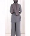 Kolyeli Tunik Pantolon Takım 8027 Antrasit