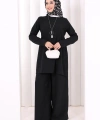 Kolyeli Tunik Pantolon Takım 8027 Siyah