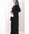 Kolyeli Tunik Pantolon Takım 8027 Siyah