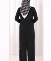 Kolyeli Tunik Pantolon Takım 8027 Siyah
