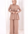 Kolyeli Tunik Pantolon Takım 8027 Somon
