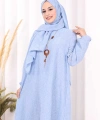 Kolyeli Tunik Pantolon Takım ŞAL HEDİYE! 8020 İndigo