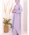 Kolyeli Tunik Pantolon Takım ŞAL HEDİYE! 8020 Lila