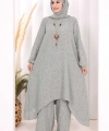 Kolyeli Tunik Pantolon Takım ŞAL HEDİYE! 8020 Mint