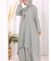 Kolyeli Tunik Pantolon Takım ŞAL HEDİYE! 8020 Mint