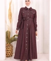 Kot Elbise 7061 Bordo