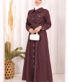 Kot Elbise 7061 Bordo