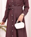 Kot Elbise 7061 Bordo