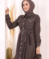 Kot Elbise 7061 Kahverengi