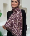 Leopar Desenli Şal 2067 Kahverengi