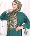Leopar Desenli Şal 2067 Zümrüt