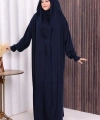 Medine Kendinden Peçeli Sufleli Cilbab 6032 Lacivert