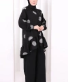 Nakışlı Düğmeli Takım 8702 Ekru